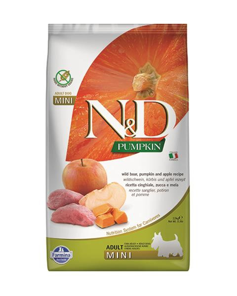 Farmina N&D dog PUMPKIN (GF) adult mini, boar & apple 2,5 kg