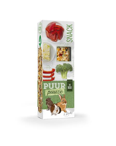PUUR pauze Sticks bell pepper & broccoli- lahodné tyčinky pre králiky a hlodavce 110 g