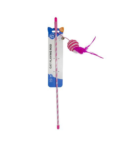 Hračka DUVO + tyč na hranie s loptou trblietavou,lákavou, ružová 45,5x5x5cm