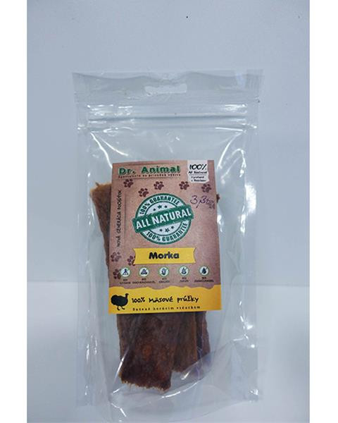Pamlsok Dr. Animal morka mäs. prúžky 80g
