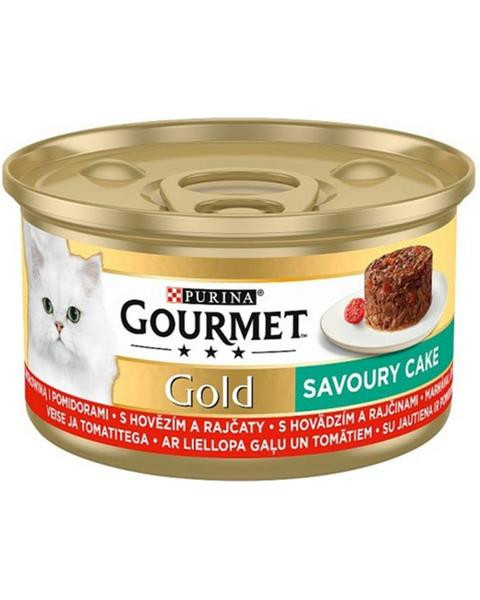 Nestlé GOURMET GOLD Savoury Cake s hovädzím a rajčinou konz.12x85 g