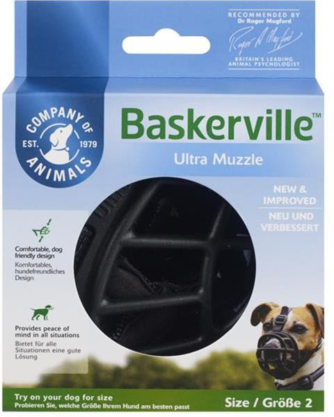 Náhubok Baskerville plast čierny pre psa veľ.2