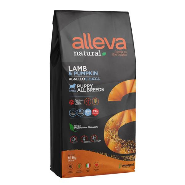Alleva NATURAL dog puppy all breeds lamb & pumpkin 12 kg