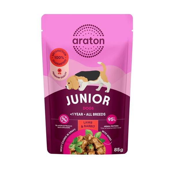 ARATON dog junior KAPSIČKA wet lamb&rabbit 85 g