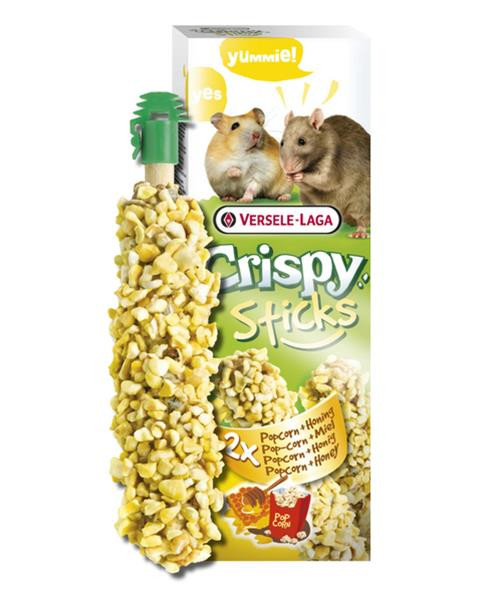 Pamlsok VL Crispy Sticks Hamsters-Rats Popcorn & Honey- kukurica a med, škrečok/potkan 2 ks 100 g