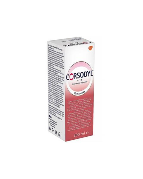 Corsodyl 0,1% dentálny roztok 200 ml