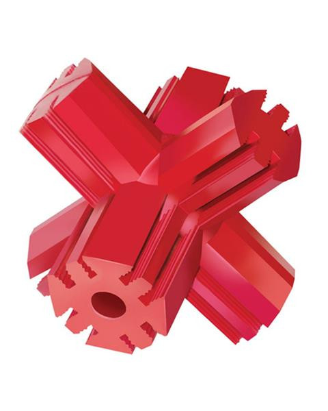 Hračka Kong Dog Dental Jump'N Jack, plniaca, červená, guma prírodná, M