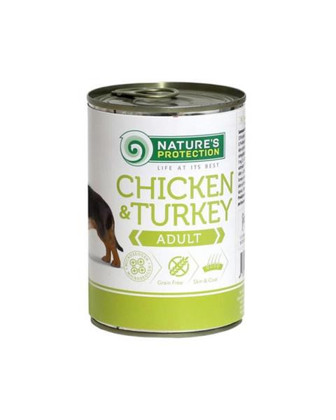 Natures P KONZERVA dog adult Chicken & Turkey 400 g