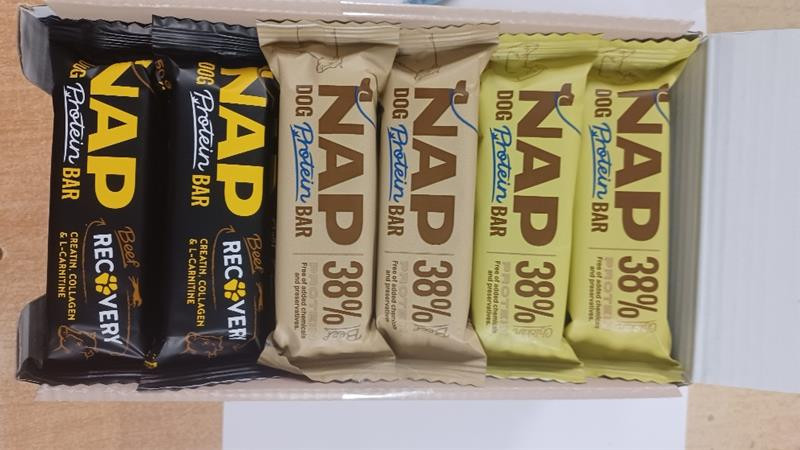 NAP Proteínová tyčinka pre psy mix 3 druhy 24x50 g 