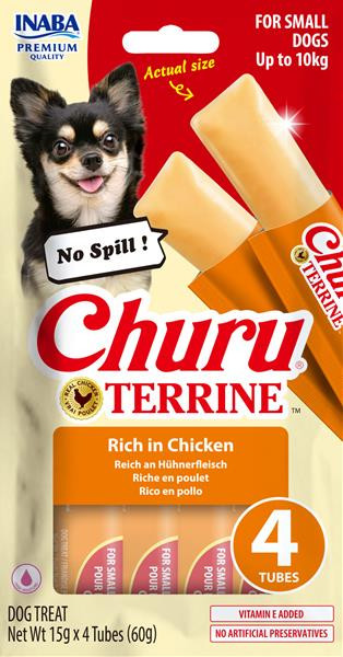 Pamlsok Inaba Churu Terrine dog kura 4 x 15 g