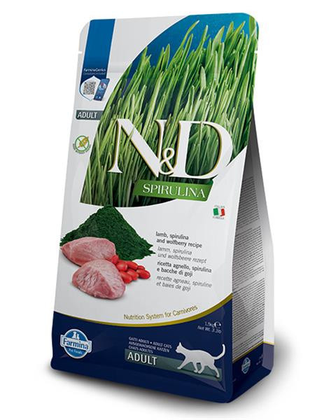Farmina N&D cat SPIRULINA (GF) adult, lamb 1,5 kg