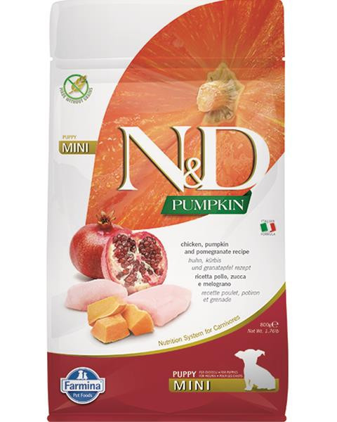 Farmina N&D dog PUMPKIN (GF) puppy mini, chicken & pomegranate 0,8 kg