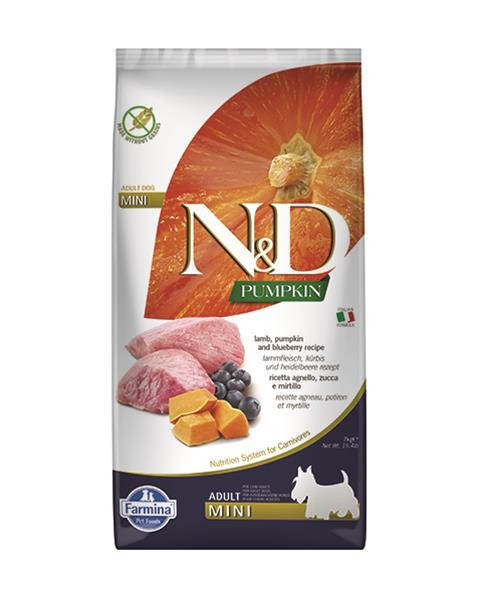 Farmina N&D dog PUMPKIN (GF) adult mini, lamb & blueberry 7 kg