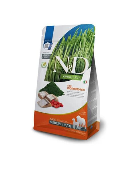 Farmina N&D dog SPIRULINA (GF) adult medium & maxi herring 2 kg