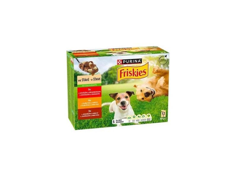 Nestlé Friskies dog Adult Multipack hovädzie&kura&jahňa v šťave kapsička 24x85 g