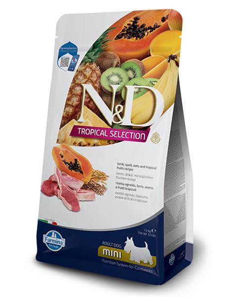 Farmina N&D dog TROPICAL SELECTION (AG) adult mini, lamb 5 kg