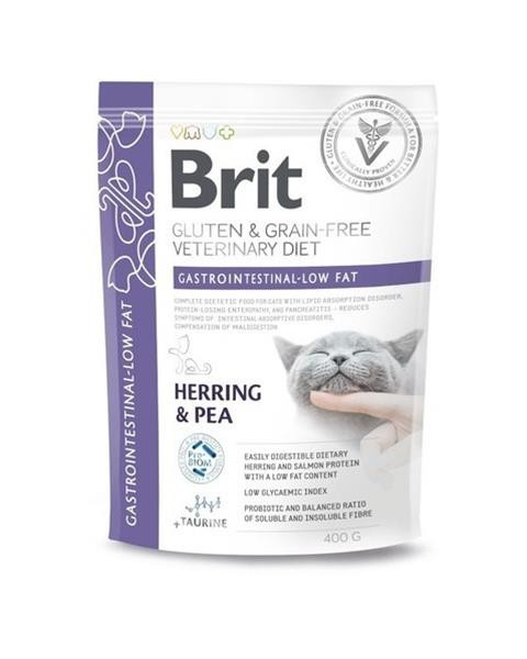 Brit Veterinary Diets GF cat Gastrointestinal-Low fat 400 g