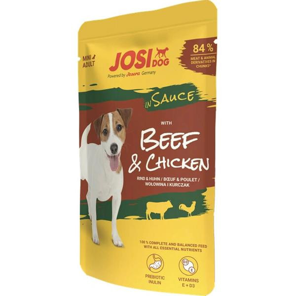 JosiDog pamlsok Dog Beef&Chicken in Sauce 100 g