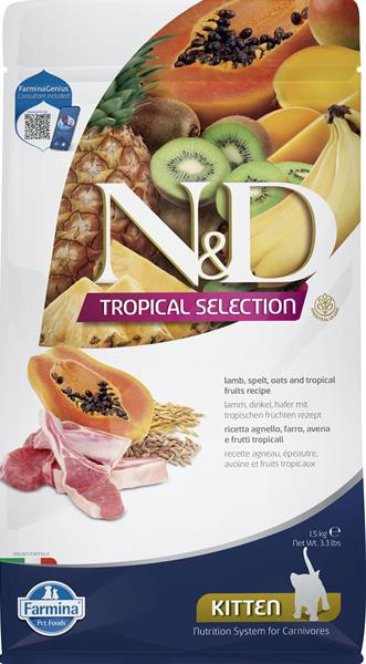Farmina N&D cat TROPICAL SELECTION (AG) kitten, lamb 1,5 kg
