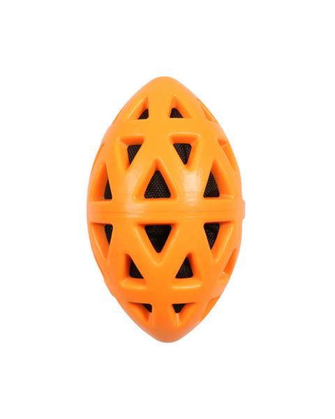 Hračka EBI+ Crack me up- rugby lopta oranžová L - 19x10,5x10,5cm