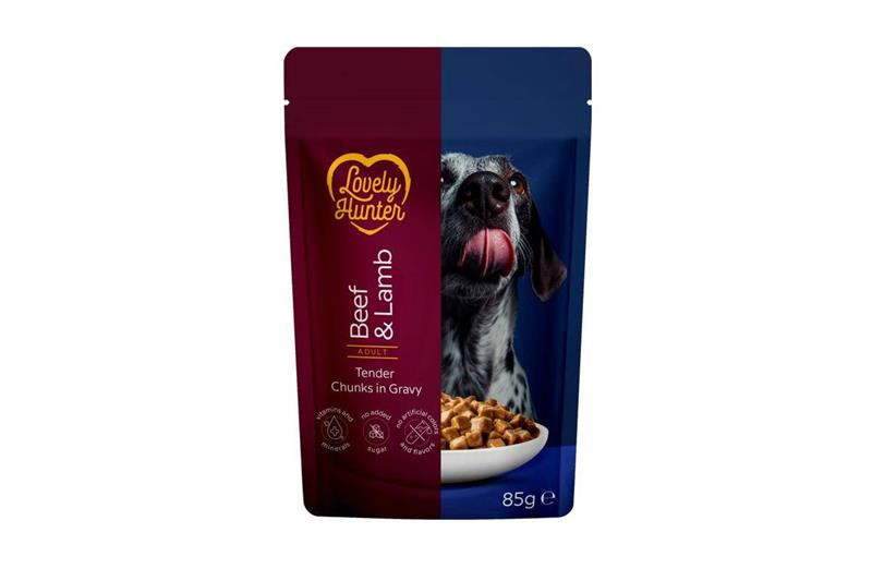 LOVELY HUNTER dog adult KAPSIČKA beef&lamb 85 g