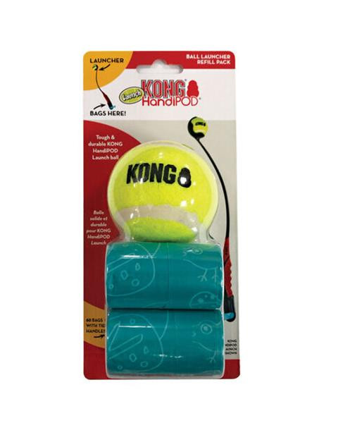 Náplň do katapultu (lopta, 2x sáčky na exkrementy) KONG HandiPOD Launch Refill