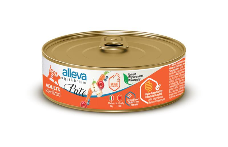 Alleva EQUILIBRIUM cat wet pate Sterilized chicken 85 g konzerva