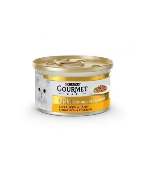Nestlé GOURMET GOLD cat králik&pečeň konz.12x85 g