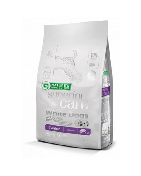 Natures P Superior care white dog GF junior salmon all breed 1,5 kg