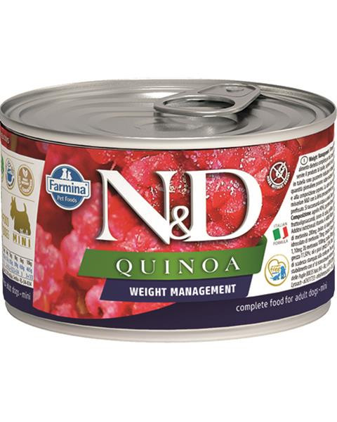 Farmina N&D dog QUINOA weight management konzerva 140 g