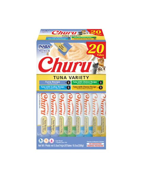 Pamlsok Inaba Churu cat Tuniak 4 príchute 20 túb 280 g