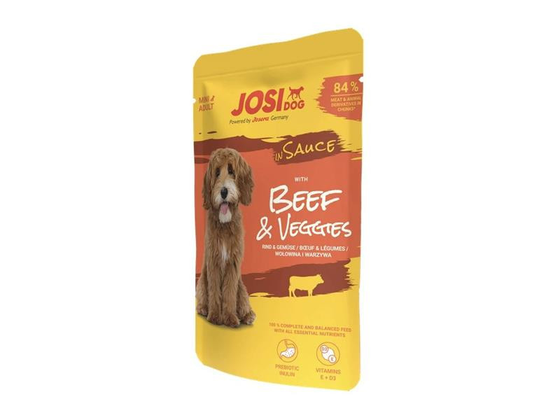 JosiDog pamlsok Dog Beef&Veggies in Sauce 100 g
