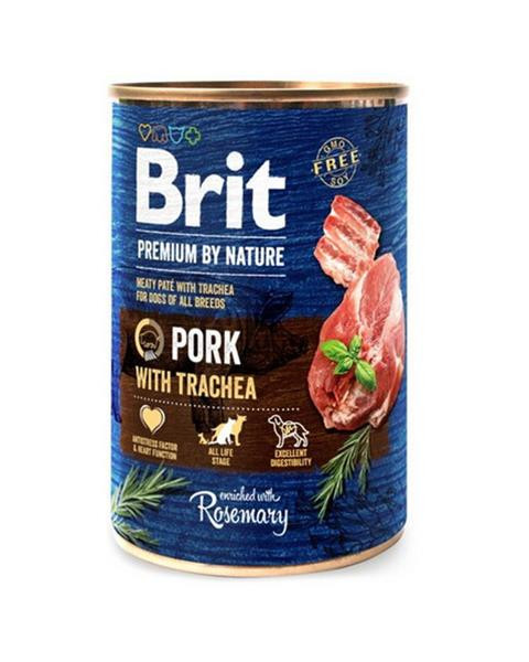Brit Premium by Nature dog Pork with Trachea 6 x 400 g konzerva 