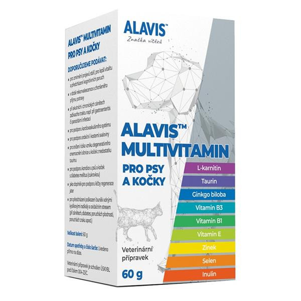 ALAVIS Multivitamín pre psy a mačky 60 g