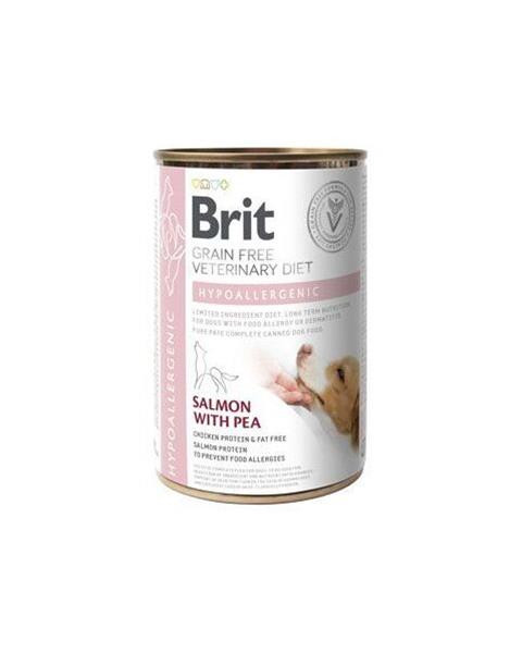 Brit Veterinary Diets GF dog Hypoallergenic 400 g konzerva