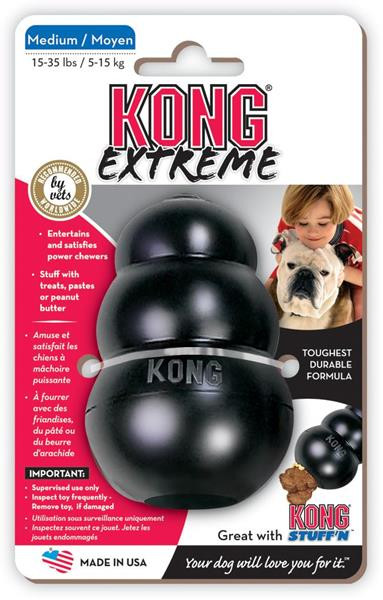 Hračka Kong Dog Extreme Granát čierny, guma prírodná, M 5 - 15 kg