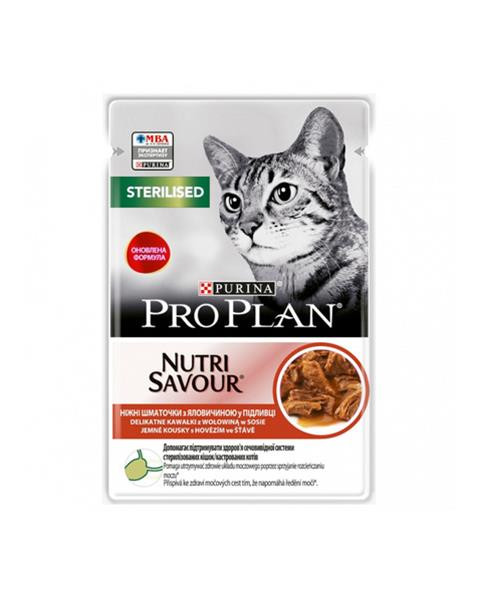 ProPlan MO Cat Adult sterilised hovädzie kapsička 26x85 g