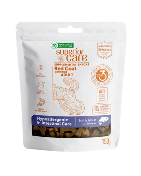 Pamlsok Natures P Superior Care red dog Hypoallergenic &Intestinal Care Grain free Salmon 150 g