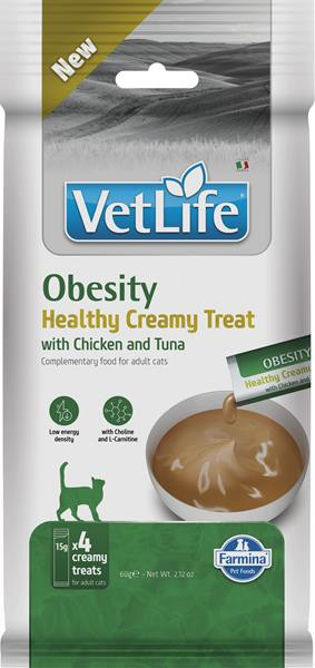 Pamlsok Farmina Creamy Vet Life Cat Obesity with Chicken & Tuna 60 g