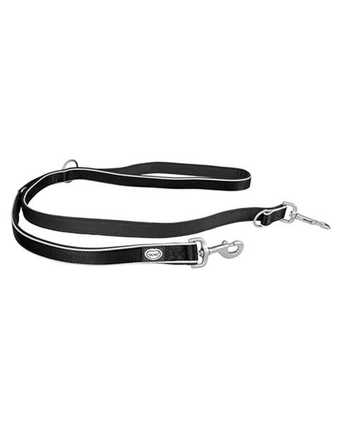 Vodítko DUVO+ EXPLOR WEST duo nylon čierne 200cm/25 mm