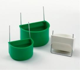 Kŕmidlo pre vtáky DUVO+ do klietky plastová s kovovými držiakmi Large