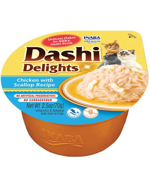 Inaba Dashi Delights cat Kura s hrebenatkou 6 x 70 g vanička